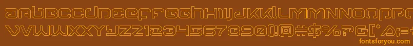 Gunrunnerout Font – Orange Fonts on Brown Background