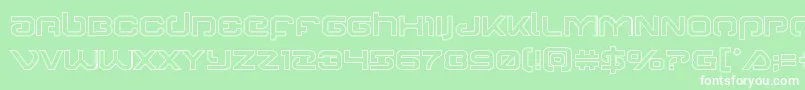 Gunrunnerout Font – White Fonts on Green Background