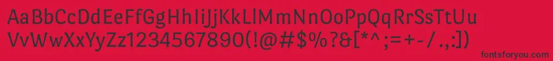 PortlligatsansRegular Font – Black Fonts on Red Background