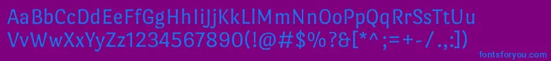 PortlligatsansRegular Font – Blue Fonts on Purple Background