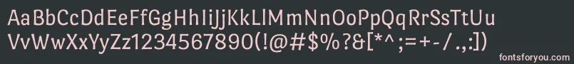 フォントPortlligatsansRegular – 黒い背景にピンクのフォント