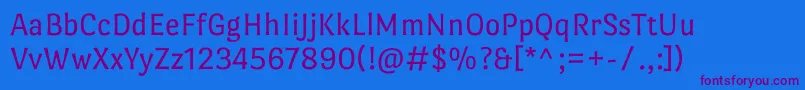 PortlligatsansRegular Font – Purple Fonts on Blue Background