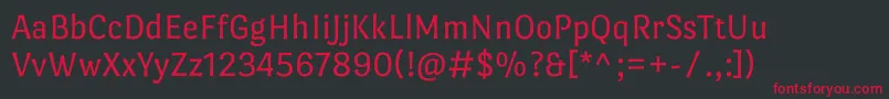 PortlligatsansRegular Font – Red Fonts on Black Background