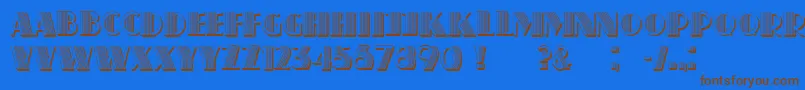 Schaeffer Font – Brown Fonts on Blue Background