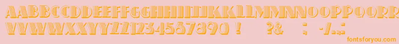 Schaeffer Font – Orange Fonts on Pink Background