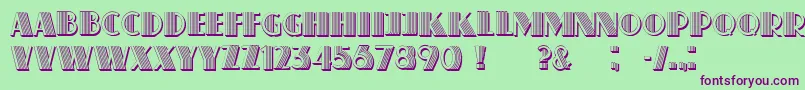 Schaeffer Font – Purple Fonts on Green Background