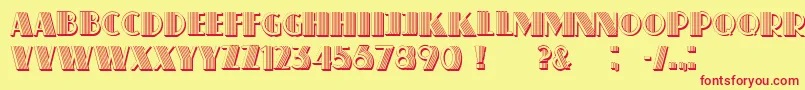 Schaeffer Font – Red Fonts on Yellow Background