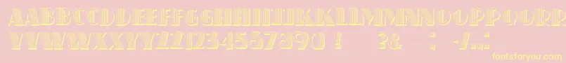 Schaeffer Font – Yellow Fonts on Pink Background