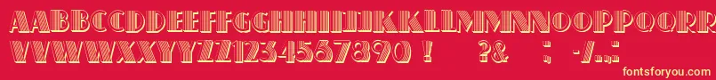 Schaeffer Font – Yellow Fonts on Red Background