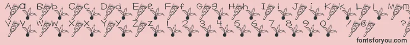 Шрифт HagoitaFont – чёрные шрифты на розовом фоне