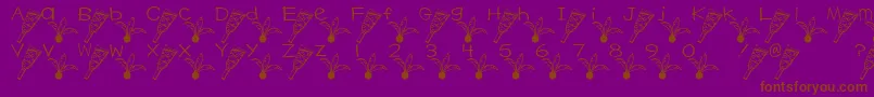 HagoitaFont-fontti – ruskeat fontit violetilla taustalla