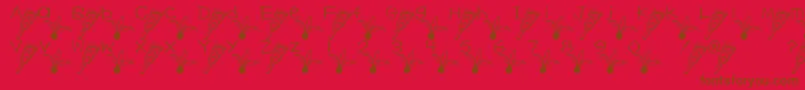 Czcionka HagoitaFont – brązowe czcionki na czerwonym tle