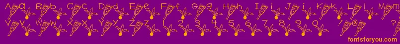 HagoitaFont Font – Orange Fonts on Purple Background