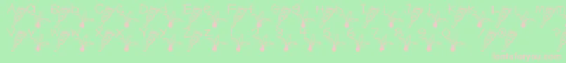 フォントHagoitaFont – 緑の背景にピンクのフォント