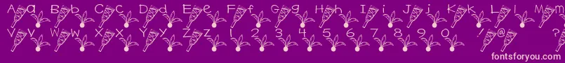 HagoitaFont Font – Pink Fonts on Purple Background