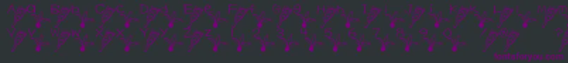 HagoitaFont-fontti – violetit fontit mustalla taustalla