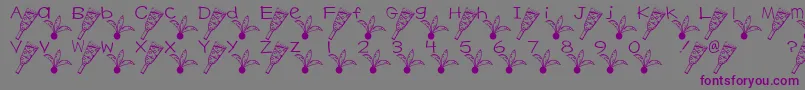 HagoitaFont-Schriftart – Violette Schriften auf grauem Hintergrund