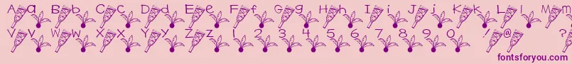 HagoitaFont Font – Purple Fonts on Pink Background