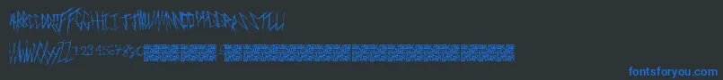 Шрифт Freakymanor – синие шрифты на чёрном фоне