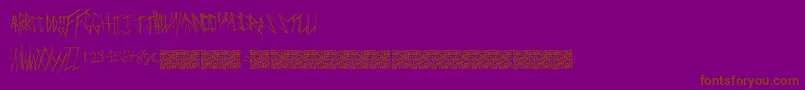 Шрифт Freakymanor – коричневые шрифты на фиолетовом фоне