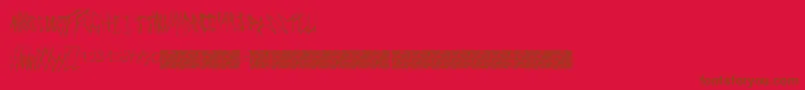 Freakymanor-fontti – ruskeat fontit punaisella taustalla