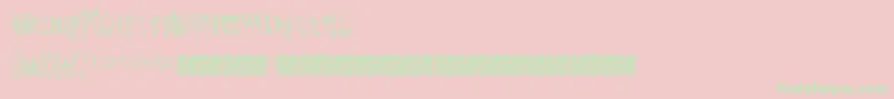 Czcionka Freakymanor – zielone czcionki na różowym tle