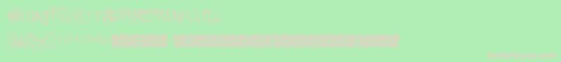 Czcionka Freakymanor – różowe czcionki na zielonym tle