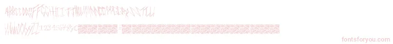 Fonte Freakymanor – fontes rosa em um fundo branco