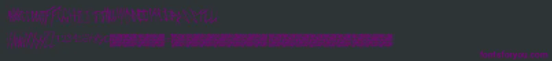 Freakymanor-fontti – violetit fontit mustalla taustalla