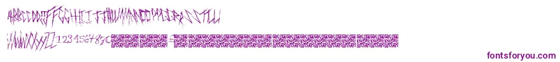 フォントFreakymanor – 白い背景に紫のフォント