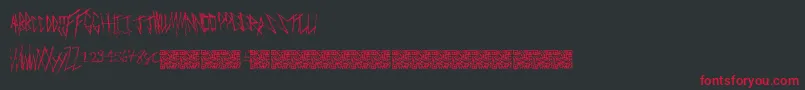 Шрифт Freakymanor – красные шрифты на чёрном фоне