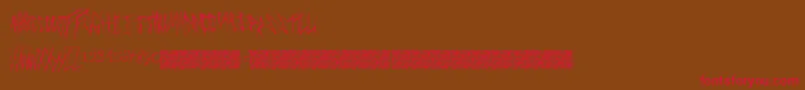 Freakymanor-fontti – punaiset fontit ruskealla taustalla