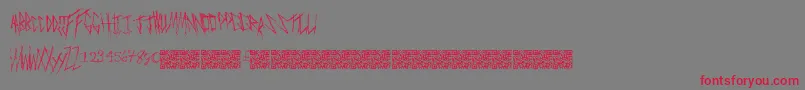 Freakymanor Font – Red Fonts on Gray Background