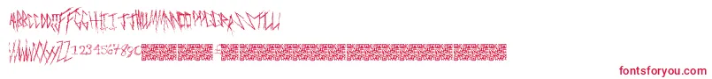 Freakymanor-fontti – punaiset fontit valkoisella taustalla