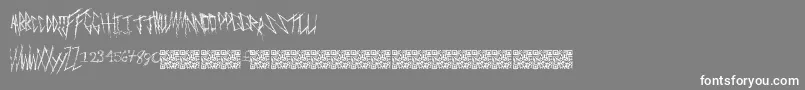 Шрифт Freakymanor – белые шрифты на сером фоне