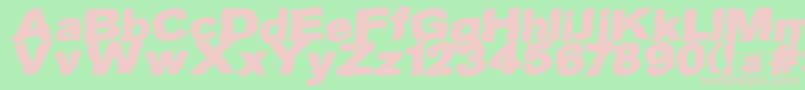 Stormy Font – Pink Fonts on Green Background