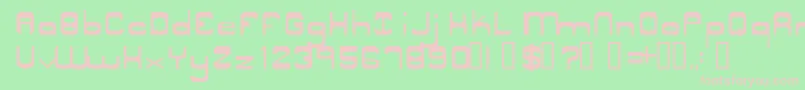 Fonte NyakSquared1 – fontes rosa em um fundo verde