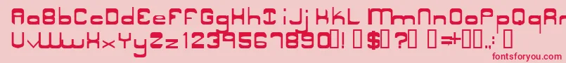 NyakSquared1 Font – Red Fonts on Pink Background