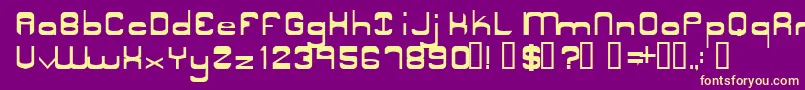 NyakSquared1 Font – Yellow Fonts on Purple Background