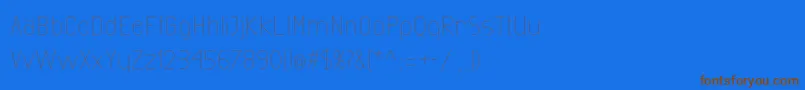 ExactaLight Font – Brown Fonts on Blue Background