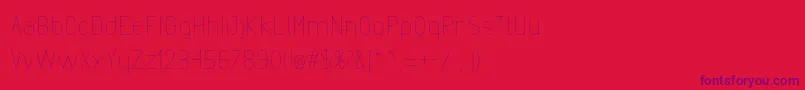 ExactaLight Font – Purple Fonts on Red Background