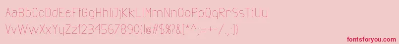 ExactaLight Font – Red Fonts on Pink Background