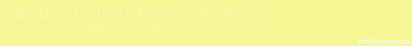 ExactaLight Font – White Fonts on Yellow Background
