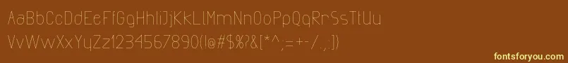 Шрифт ExactaLight – жёлтые шрифты на коричневом фоне