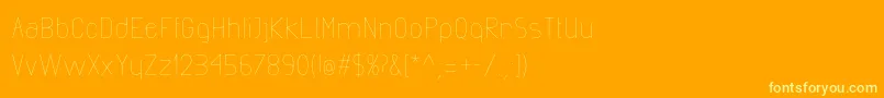 ExactaLight Font – Yellow Fonts on Orange Background