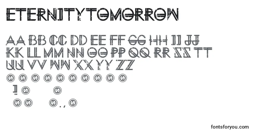 Eternitytomorrow-fontti – aakkoset, numerot, erikoismerkit
