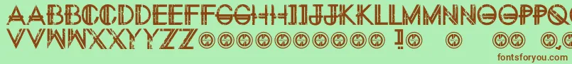 Eternitytomorrow-fontti – ruskeat fontit vihreällä taustalla