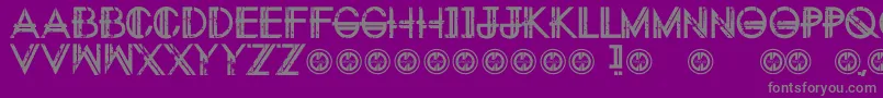 Eternitytomorrow-Schriftart – Graue Schriften auf violettem Hintergrund