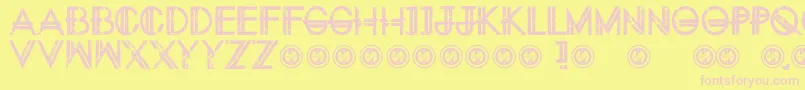 Eternitytomorrow Font – Pink Fonts on Yellow Background