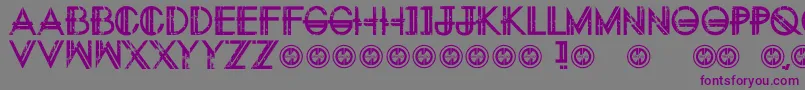 フォントEternitytomorrow – 紫色のフォント、灰色の背景